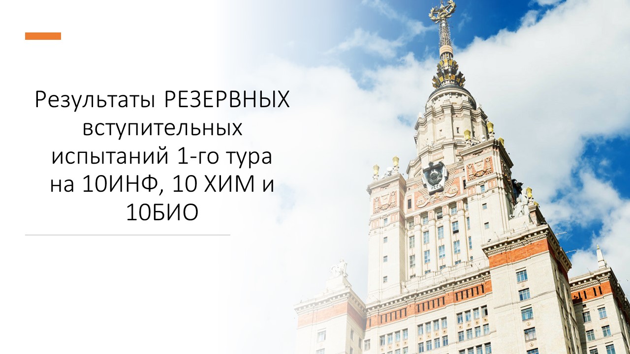 Результаты резервных экзаменов